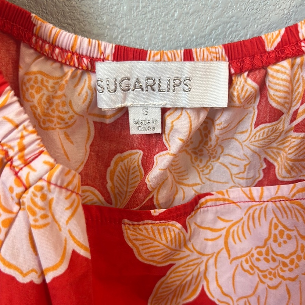 SugarLips Lilo Tropics Swazi Flutter Sleeve Top - Picture 4 of 6